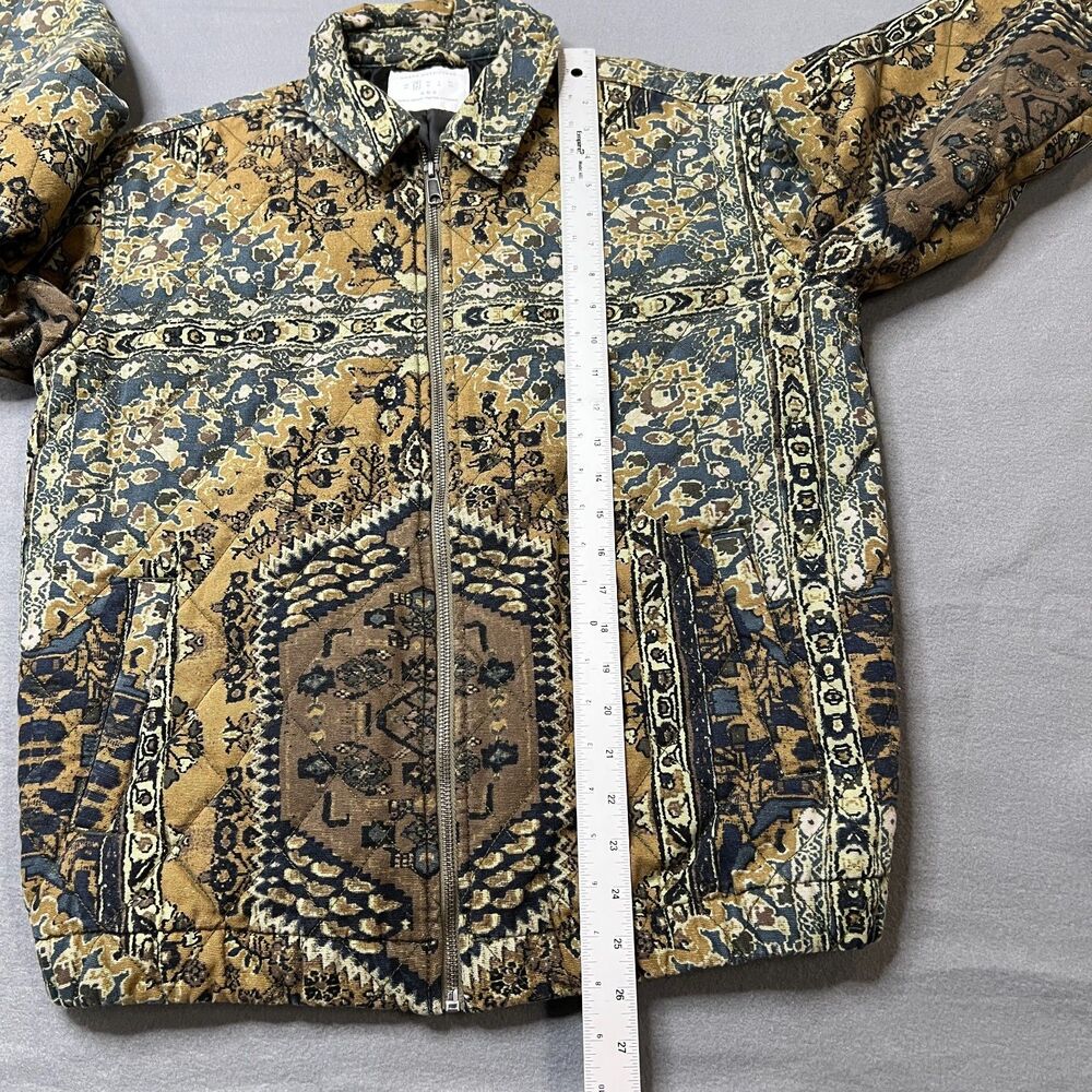 Urban Outfitters Quilted Harrington Jacket Men's Small Multicolor Printed Zip-Up - Picture 11 of 12